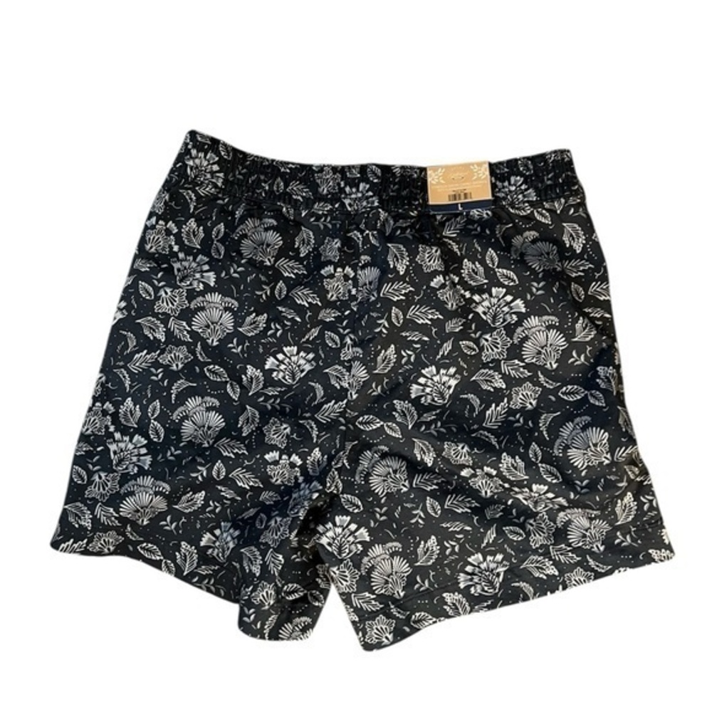 NWT! Jachs Girlfriend 5” Stretch Satin Chino Shorts, Blue/White Floral, L